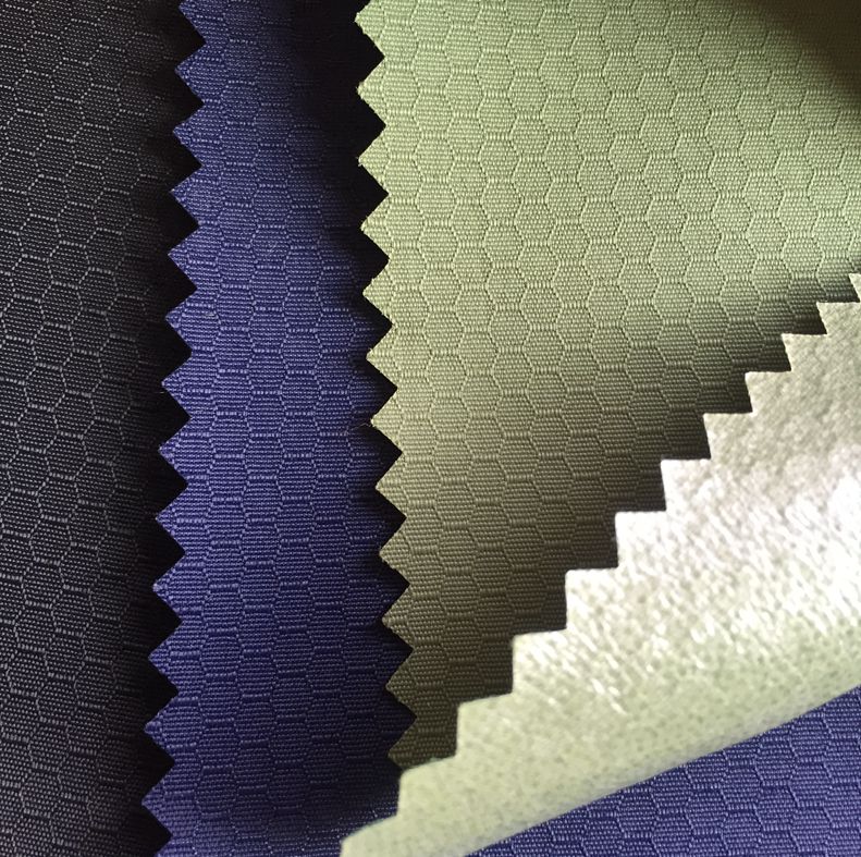 FOOTBALL RIBSTOP NYLON TASLAN FABRIC LAMINATED WITH TPU  9616