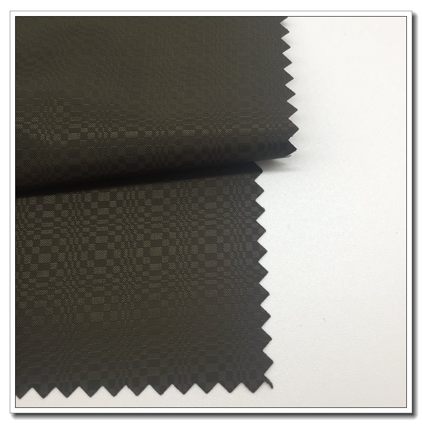 50D POLYESTER RIPSTOP JACQUARD FABRIC WATERPROOF DOWNPROOF WINDPROOF WITH PRINTING TPU MEMBRANE 9861